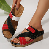 Slippers Sewing Line Lightweight Wedge Beach Slippers